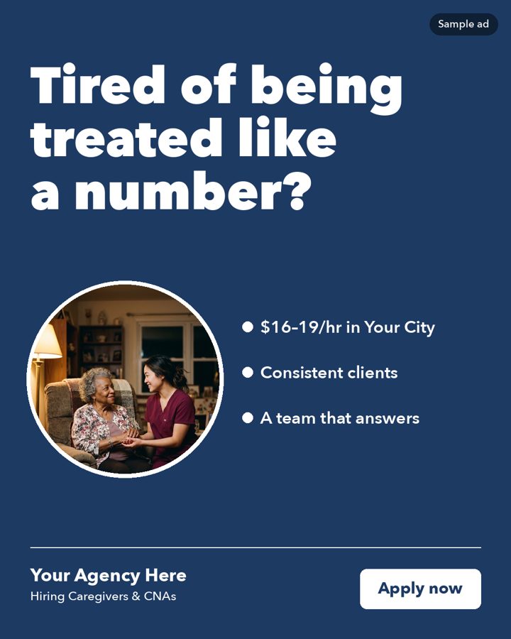 Example ad: tired of being treated like a number?